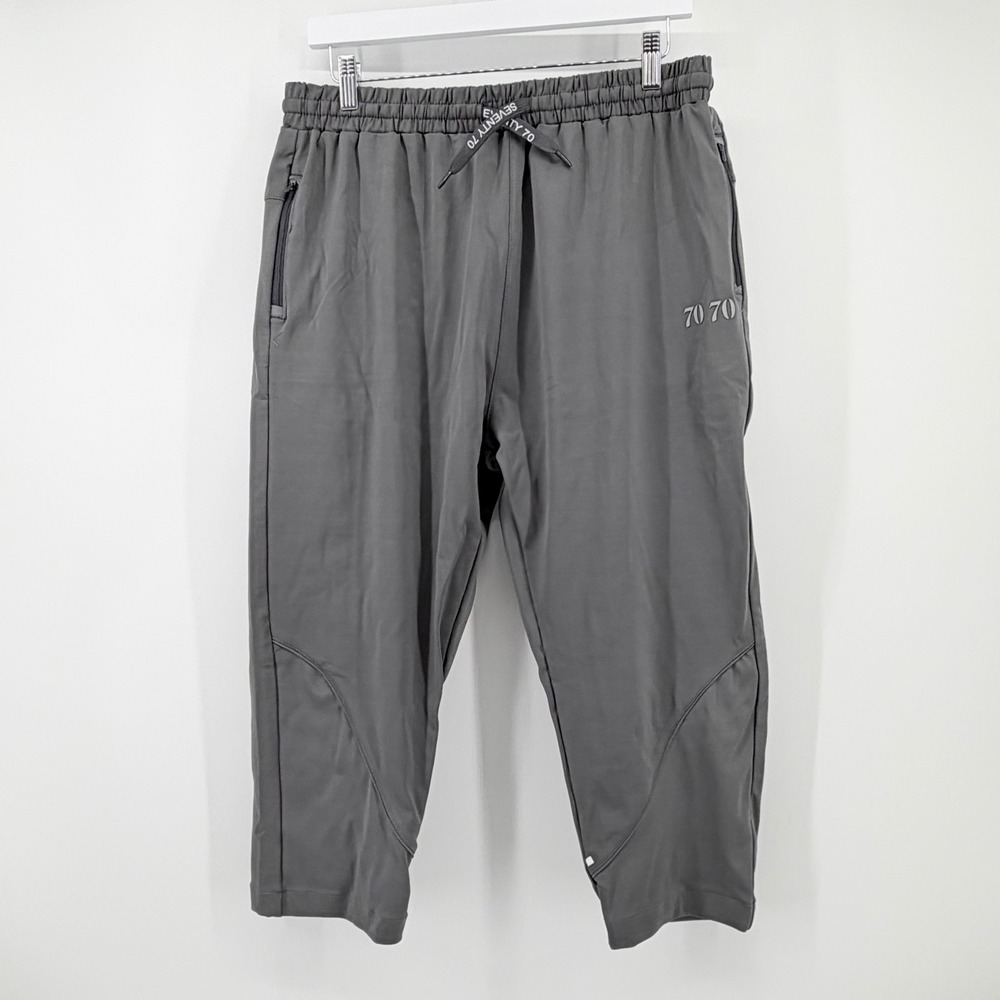 7070 Panth Sports Men 3XL Cropped Track Pant Gray 3/4 Joggers Any Time Any Place
